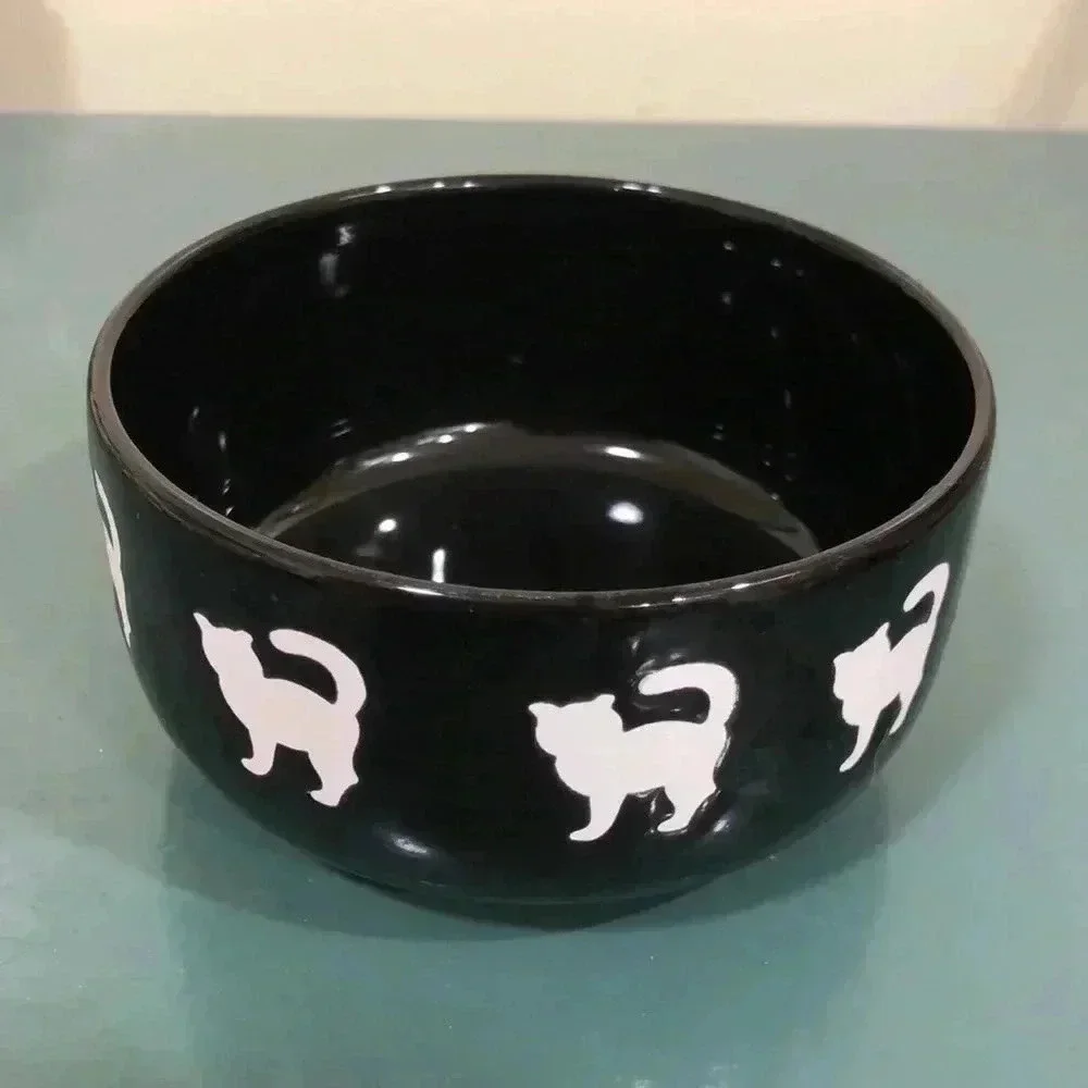 Vintage Waechtersbach ceramic cat bowl.